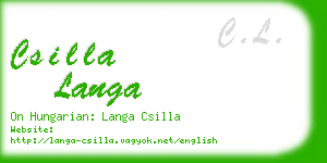 csilla langa business card
